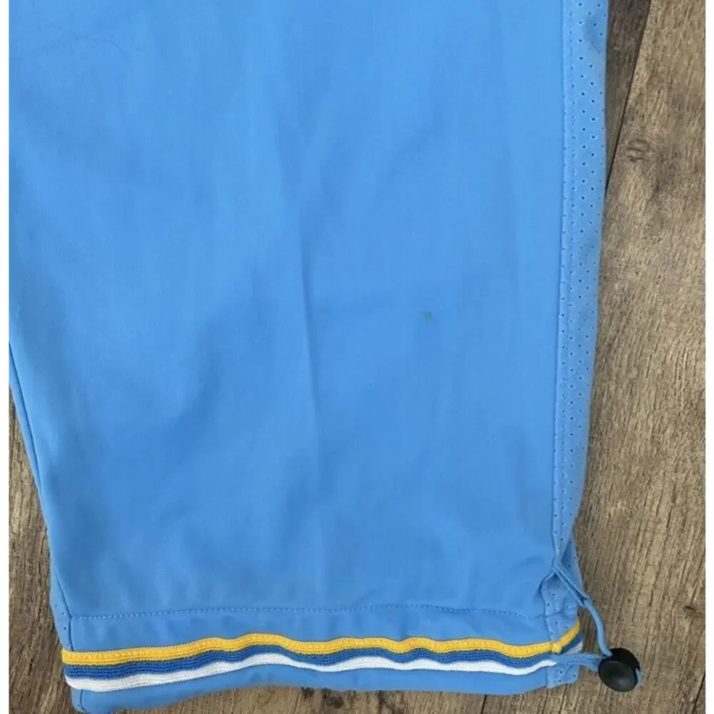 VTG Jordan Spellout Tracksuit Light Blue Yellow White Hooded Jacket 2XL Pants XL